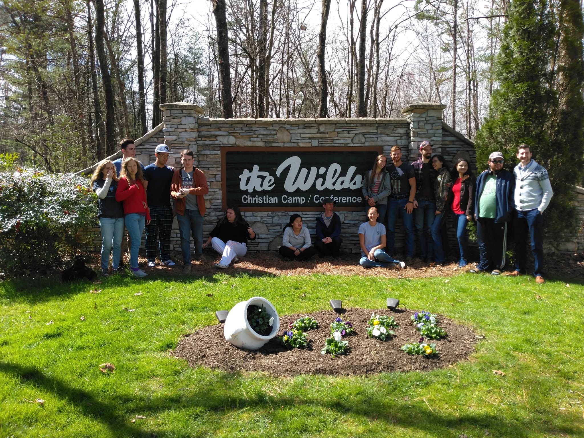 Calvary young people at Christian camp
