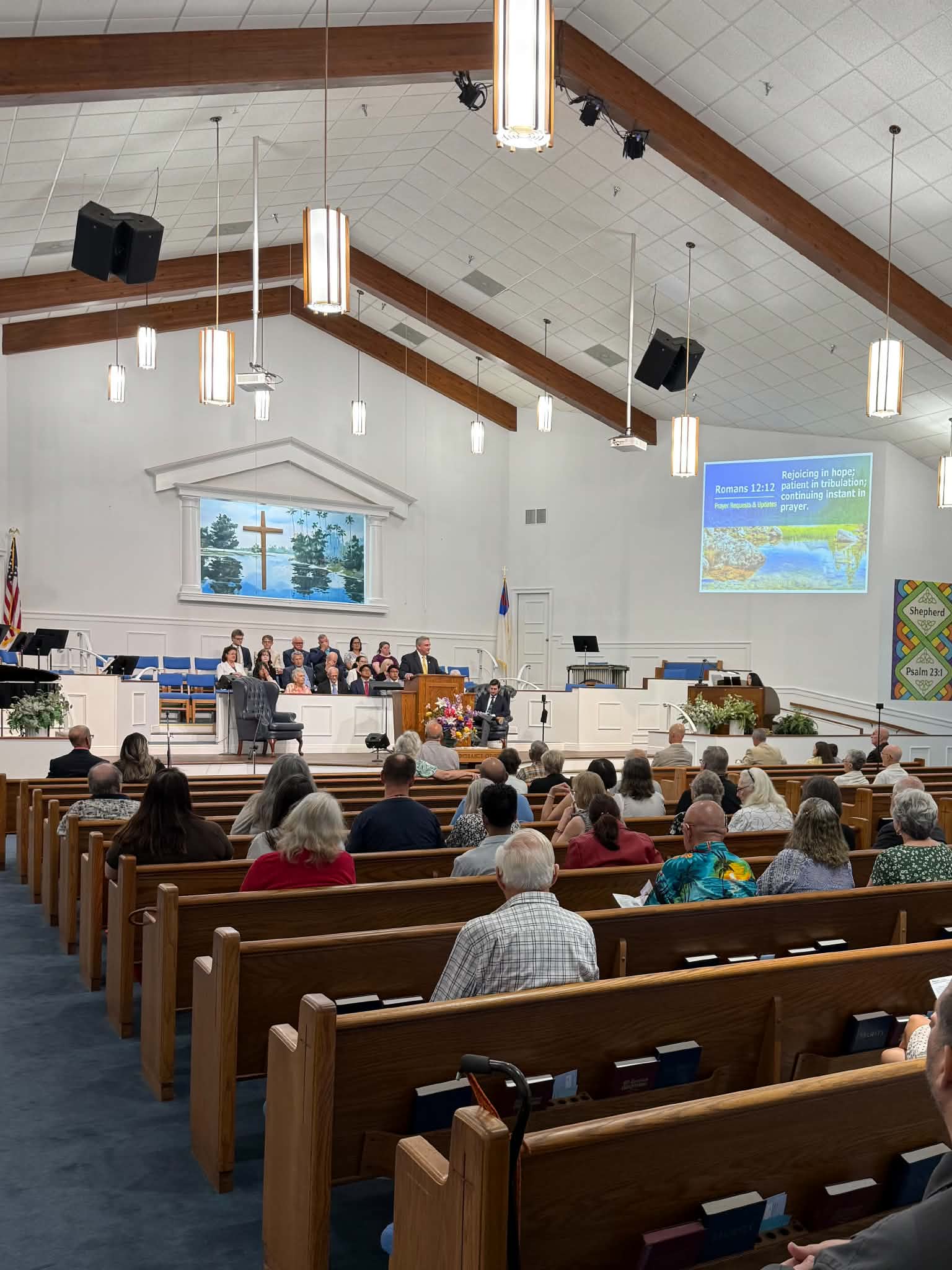 Sunday worship service at Calvary